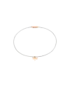 Bracciale rigido in acciaio e oro rosa 18 carati Queriot Ma Liberte