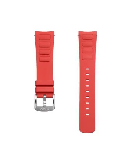 Bracelet en caoutchouc rouge Mido pour Multifort TV Big Date - 22 mm