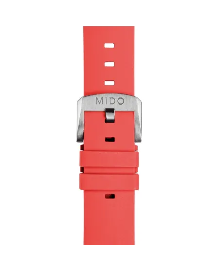 Bracelet en caoutchouc rouge Mido pour Multifort TV Big Date - 22 mm