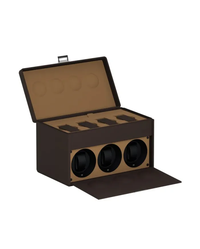 Chocolate/Chestnut Leather Time Box 7 Watch Charger