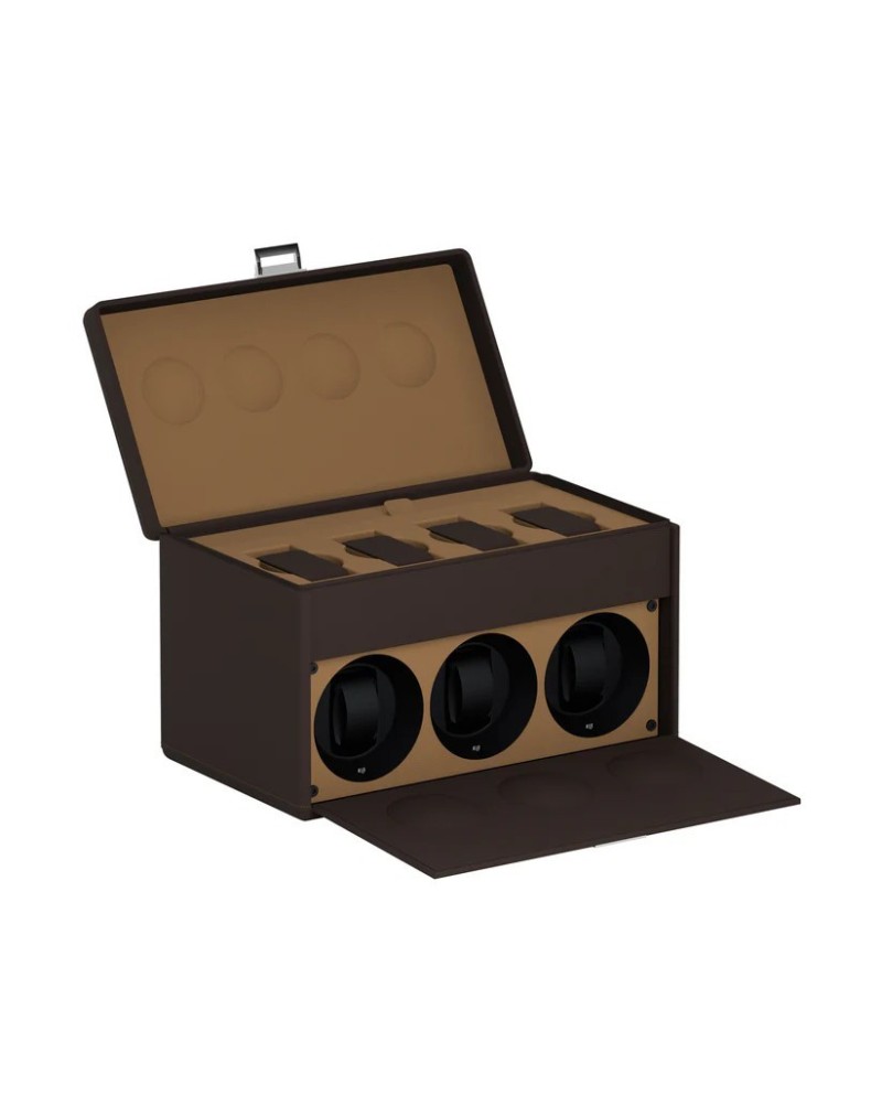 Chocolate/Chestnut Leather Time Box 7 Watch Charger