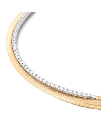 Marco Bicego Masai Necklace in Yellow Gold with Diamond Tennis