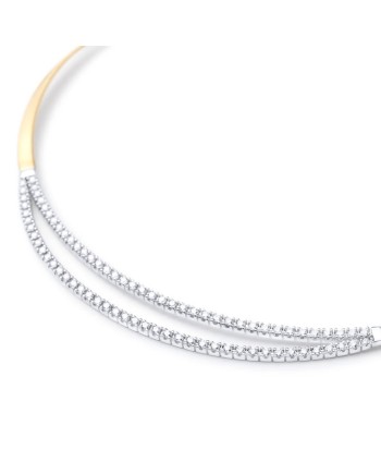 Marco Bicego Masai Necklace in Yellow Gold with 2 Diamond Tennis