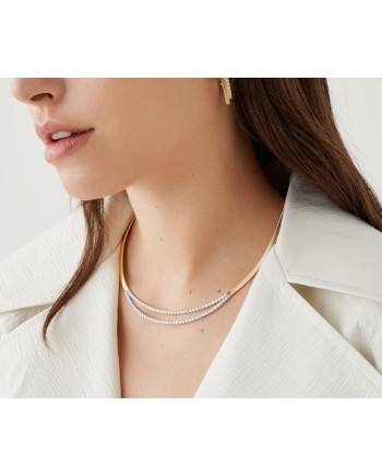 Collier Marco Bicego Masai en or jaune avec 2 diamants tennis