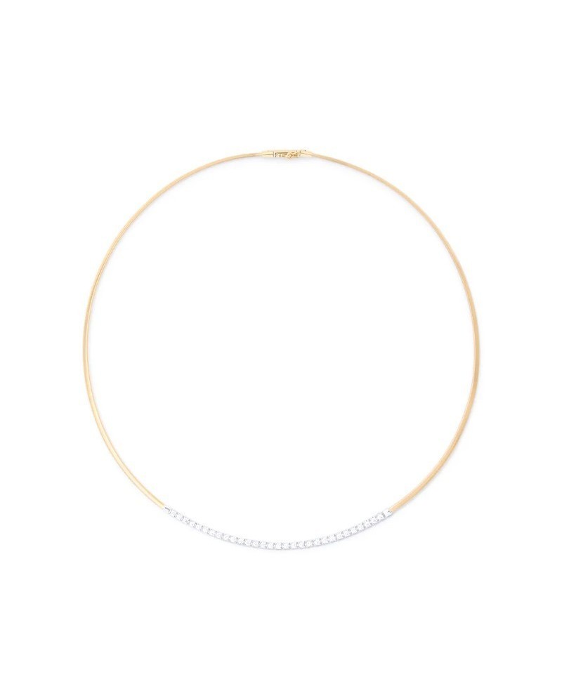 Marco Bicego Masai Necklace in Yellow Gold with Diamond Tennis