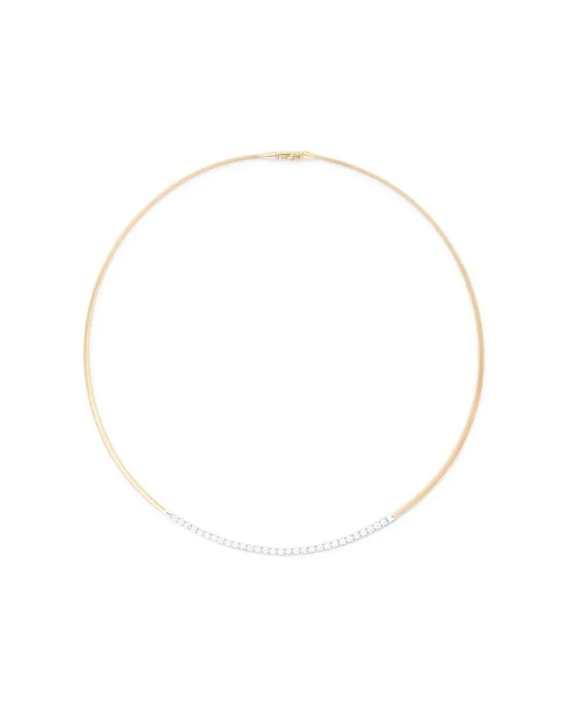 Marco Bicego Masai Necklace in Yellow Gold with Diamond Tennis