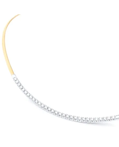 Marco Bicego Masai Necklace in Yellow Gold with Diamond Tennis