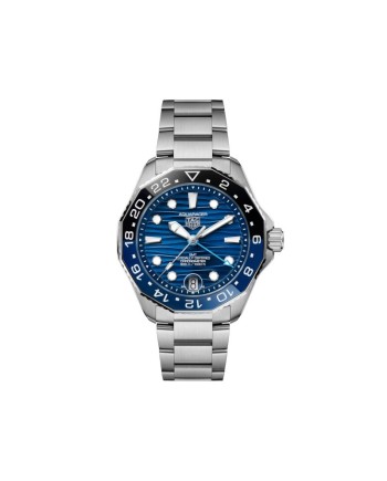 Orologio Tag Heuer Aquaracer Professional 300 GMT con Quadrante Blu e Cinturino in Acciaio