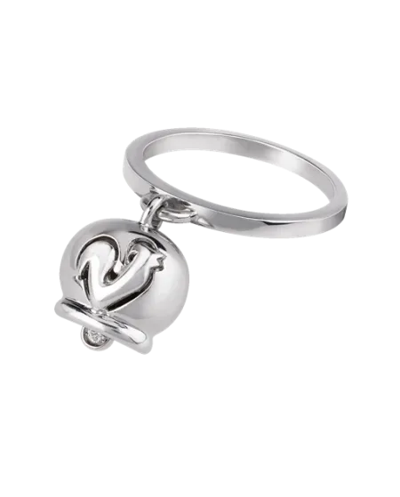 bague chantecler campanella en or blanc avec diamant dans le battant