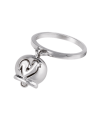 chantecler anello campanella in oro bianco con diamante nel batacchio