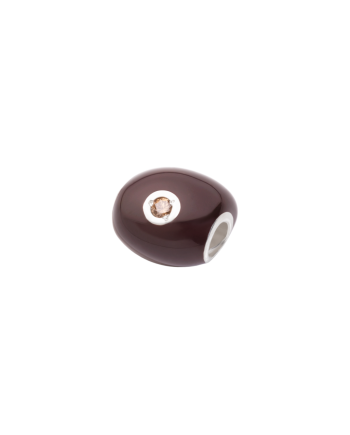 divider for queriot stone bracelet in enamelled silver and diamond