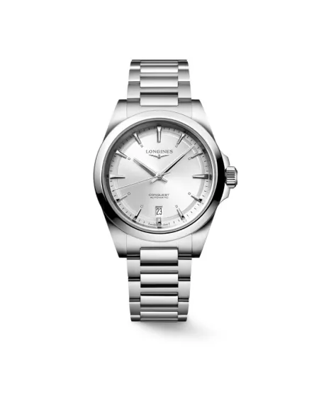 Orologio Longines Conquest con Quadrante Argento e Cinturino in Acciaio 38 mm