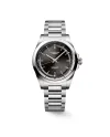 Longines Conquest Watch with Black Dial and Steel Strap 38mm