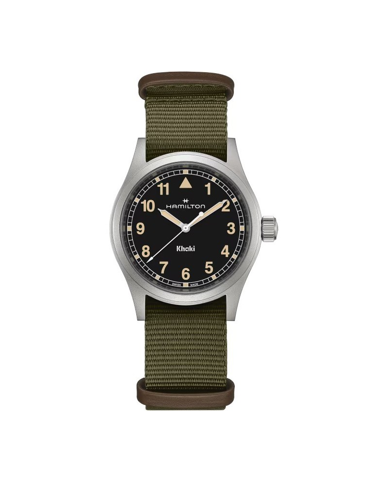 Hamilton Khaki Field Quartz Black Nato Strap Watch