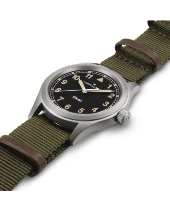 Montre Hamilton Khaki Field Quartz avec bracelet Nato noir