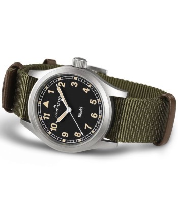 Orologio Hamilton Khaki Field Quartz Nero con Cinturino Nato