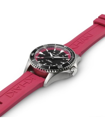 Hamilton Khaki Navy Scuba Auto Pink Rubber Strap Watch