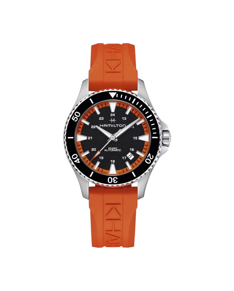 Orologio Hamilton Khaki Navy Scuba Auto Arancione con Cinturino in Caucciù