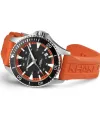 Orologio Hamilton Khaki Navy Scuba Auto Arancione con Cinturino in Caucciù 40 mm