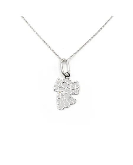 Casella Gioielli White Gold Choker with Little Angel