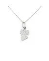 Collier ras du cou en or blanc Casella Gioielli avec petit ange