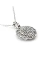 Girocollo Casella Gioielli in Oro Bianco con Pavé di Zirconi