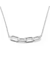 Casella Gioielli White Gold Choker with Chain Pendant