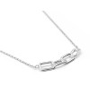 Casella Gioielli White Gold Choker with Chain Pendant
