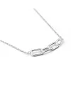Casella Gioielli White Gold Choker with Chain Pendant