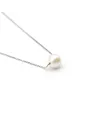Collier ras du cou en or blanc avec perle Casella Gioielli