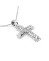 Casella Gioielli White Gold Choker with Zirconia Cross