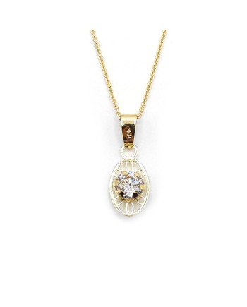 Collier ras du cou Casella Gioielli en or jaune avec point lumineux