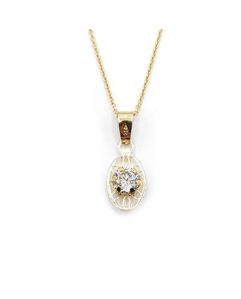 Casella Gioielli Choker Necklace in Yellow Gold with Light Point