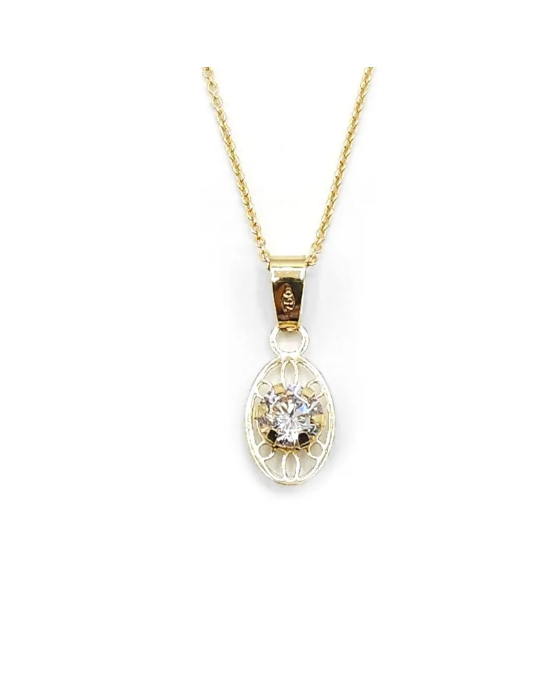 Casella Gioielli Choker Necklace in Yellow Gold with Light Point