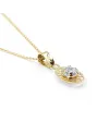 Collier ras du cou Casella Gioielli en or jaune avec point lumineux