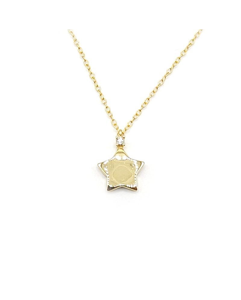 Collier ras du cou en or jaune avec étoile Casella Gioielli