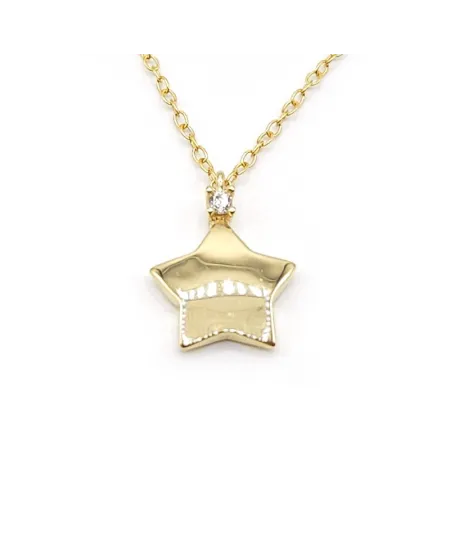 Collier ras du cou en or jaune avec étoile Casella Gioielli