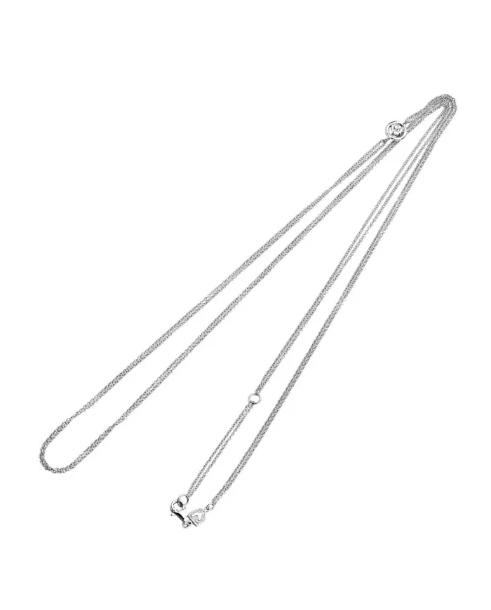 Collana rolò doppia Chantecler con intercalare Galletto in oro bianco