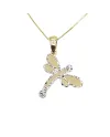 Collier ras du cou Casella Gioielli en or bicolore avec libellule
