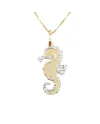 Collier ras du cou Casella Gioielli en or bicolore avec hippocampe