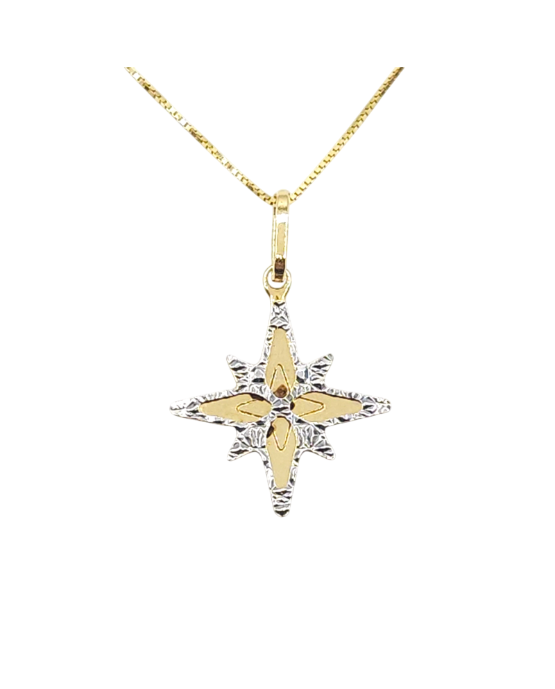 Casella Gioielli Choker in Two-Tone Gold with Compass Rose