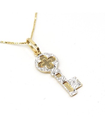 Girocollo Casella Gioielli in Oro Bicolore con Chiave