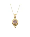 Casella Gioielli Choker in Yellow Gold with Purple Stones