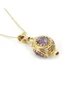 Casella Gioielli Choker in Yellow Gold with Purple Stones