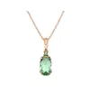 Casella Gioielli Rose Gold Choker with Green Oval Stone