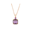 Casella Gioielli Choker in Rose Gold with Purple Stone