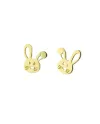 Boucles d'oreilles pour bébé fille Casella Gioielli en or jaune avec lapins