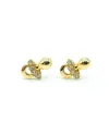 Boucles d'oreilles pour bébé fille Casella Gioielli en or jaune avec tétine