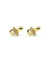 Casella Gioielli Baby Girl Earrings in Yellow Gold with Pacifier