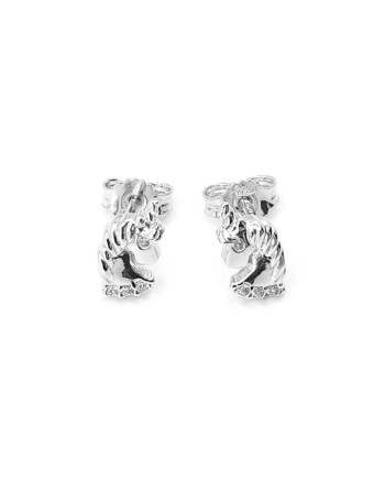 Casella Gioielli White Gold Unicorn Girl Earrings